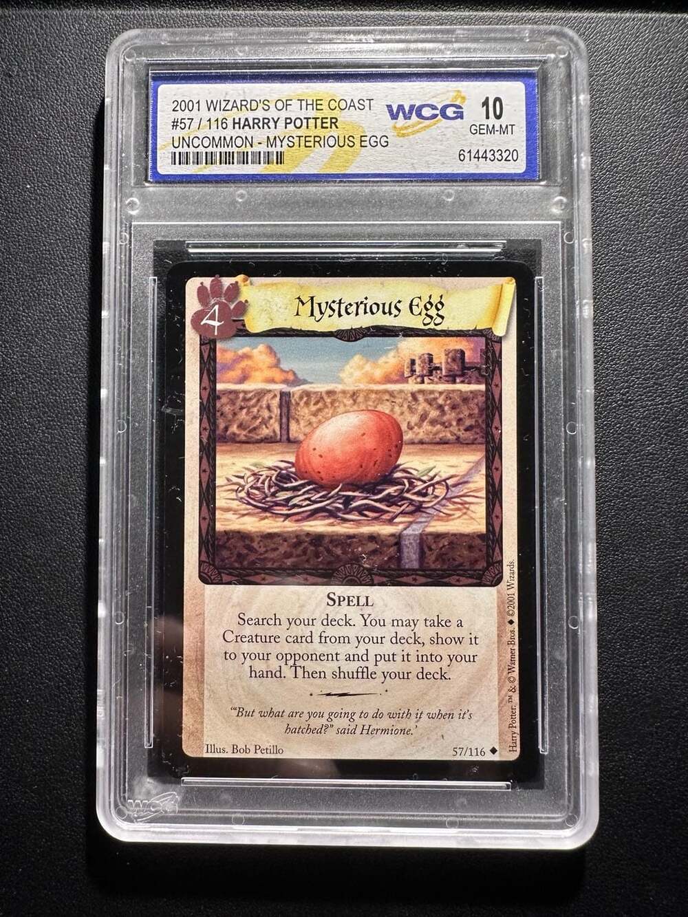 Harry Potter TCG Mysterious Egg #57/116 Base Set Graded WCG 10 Gem Mint